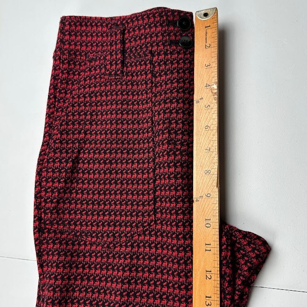 Maeve Anthropologie Pants Womens 6P Red Naomi Flare Stretch Preppy Academia - Picture 10 of 13